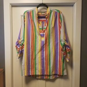 Epic vintage colorful striped top size L/xl